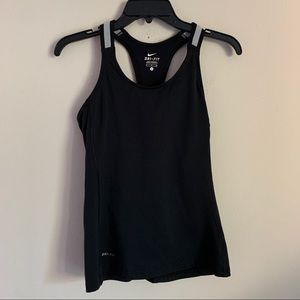 Nike Dri-Fit Black Gray Racerback Bra Tank Top
